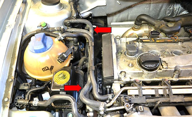 Снятие шлангов